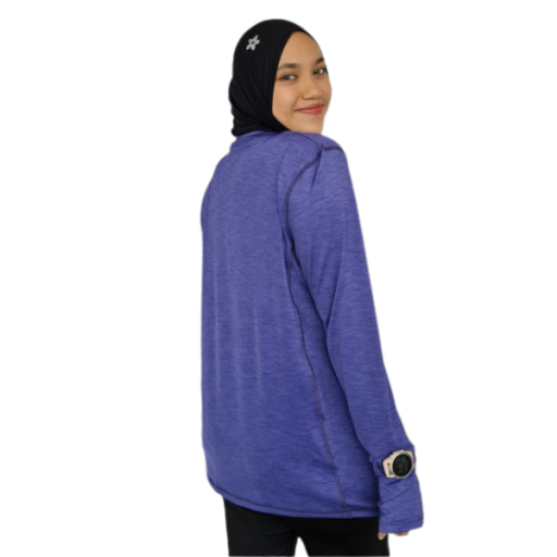 Baju Sukan Lengan Panjang Waqtoo (kain melange)