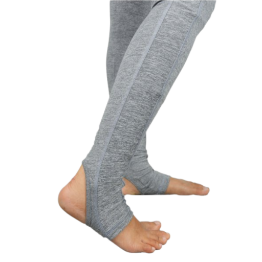 Leggings - Stirrup High Waist Melange Grey