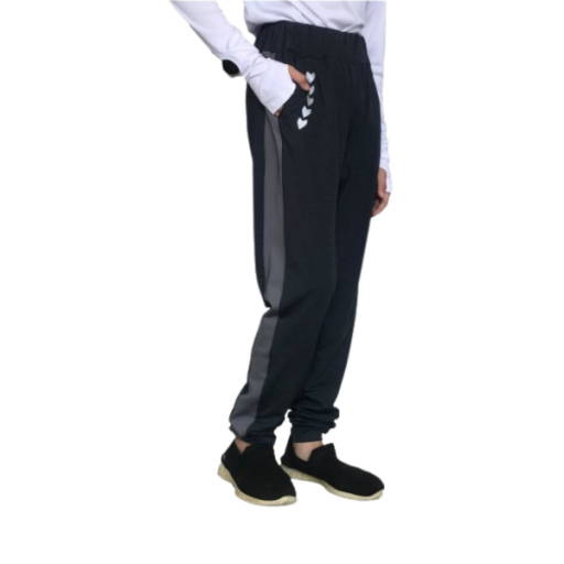 Riada Sweatpants Black and Grey Stripes