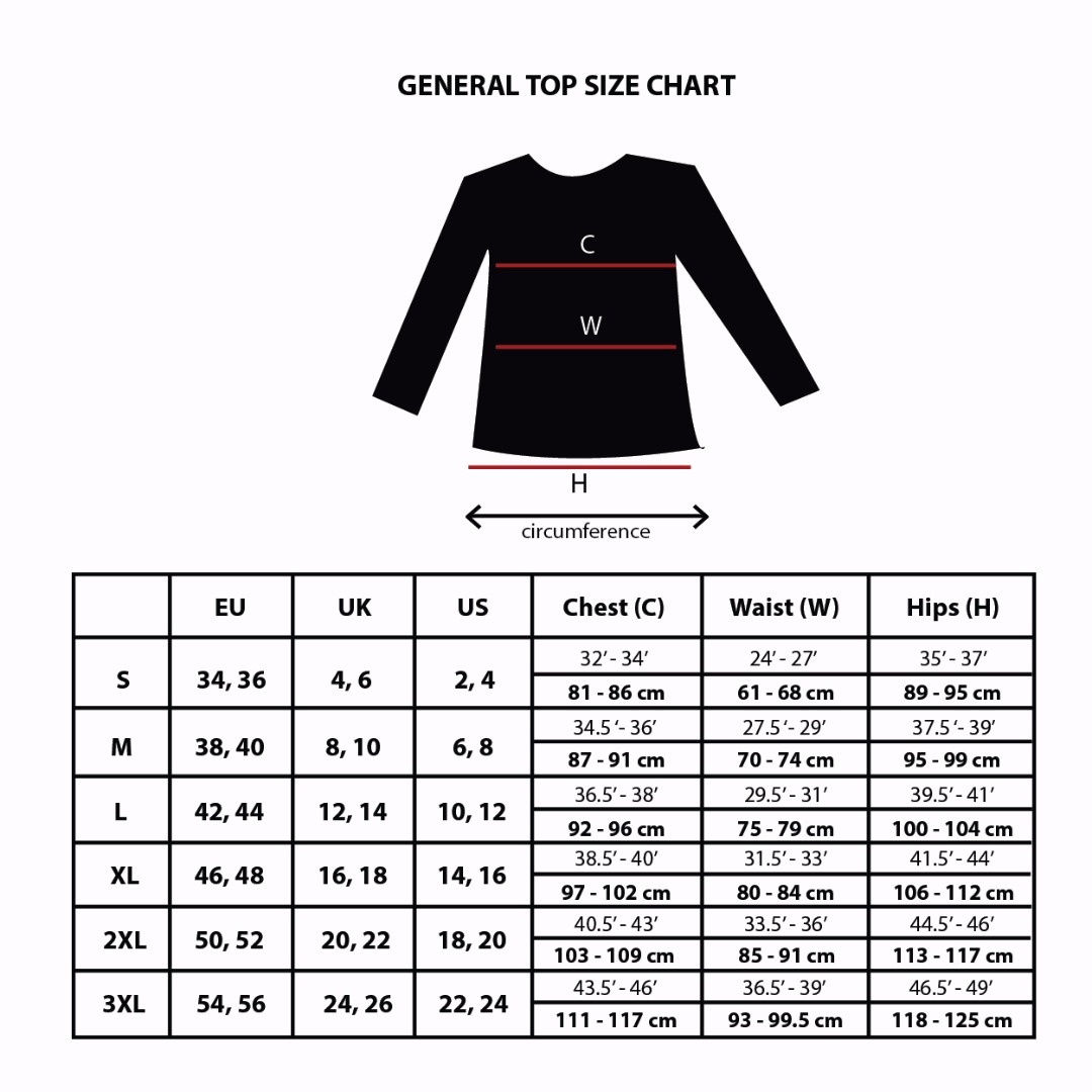 Top Size Chart Nashata